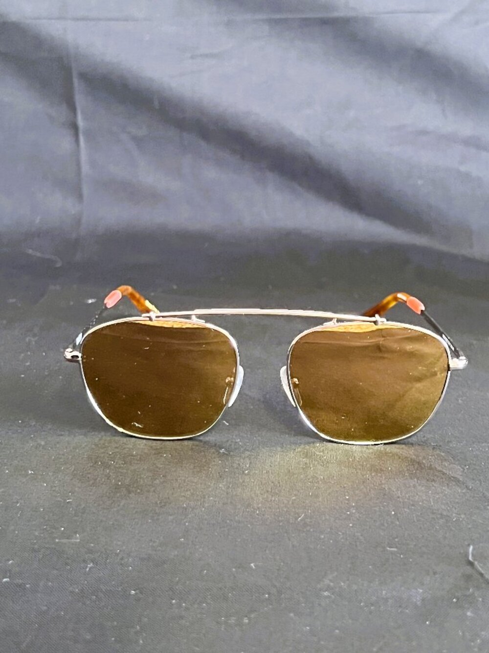 TOMS "Riley" Double-Bridge Aviator Sunglasses